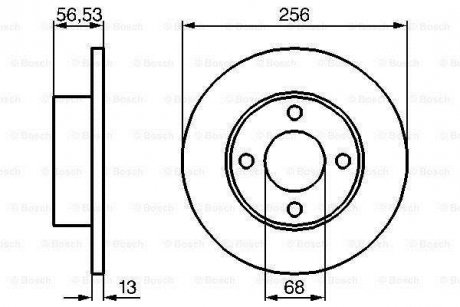 Тормозной диск BOSCH 0986478130 (фото 1)