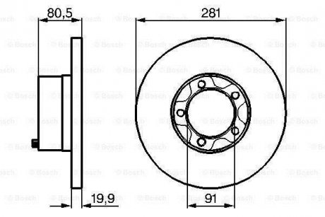 Тормозной диск BOSCH 0986478138 (фото 1)