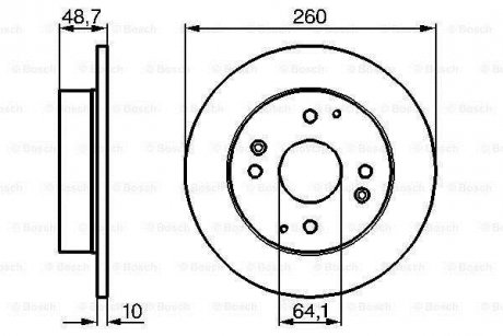 Диск тормозной BOSCH 0986478172 (фото 1)