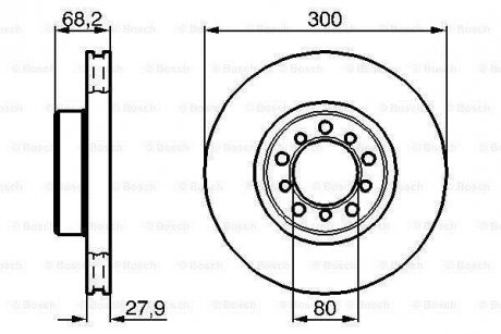 Тормозной диск BOSCH 0986478197 (фото 1)