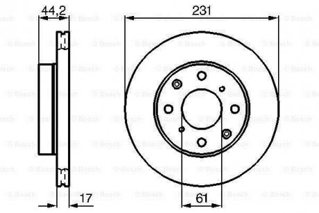 Тормозной диск BOSCH 0986478203 (фото 1)