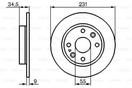 Тормозной диск BOSCH 0986478242