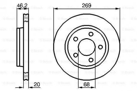 Тормозной диск BOSCH 0 986 478 316 (фото 1)