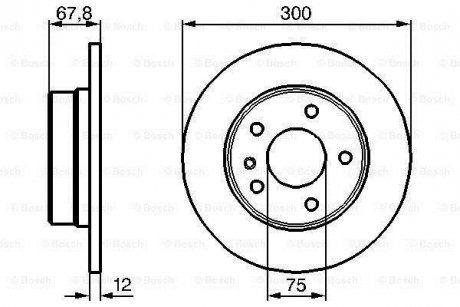 Тормозной диск BOSCH 0986478322 (фото 1)