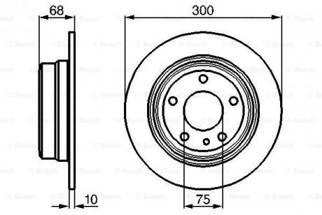 Гальмівний диск BMW E32 730 \'\'R BOSCH 0986478323 (фото 1)