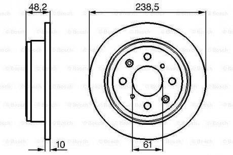 Тормозной диск 0 986 478 350 BOSCH 0986478350