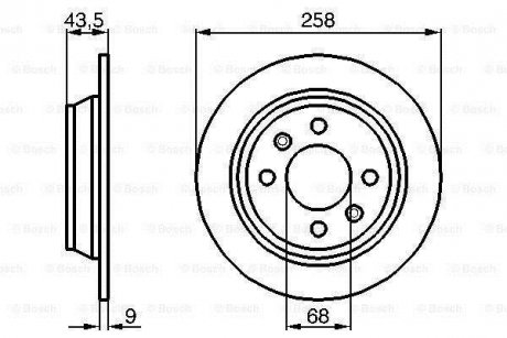 Тормозной диск 0 986 478 374 BOSCH 0986478374 (фото 1)