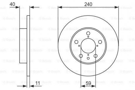 Тормозной диск 0 986 478 444 BOSCH 0986478444