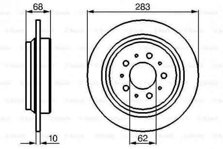 Тормозной диск 0 986 478 445 BOSCH 0986478445