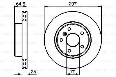 Тормозной диск BOSCH 0986478483 (фото 1)