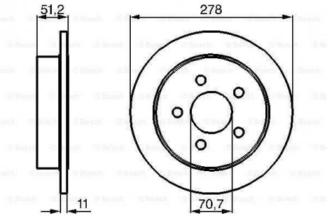 Диск тормозной BOSCH 0986478487 (фото 1)