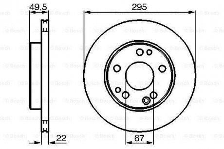 Тормозной диск BOSCH 0986478525 (фото 1)