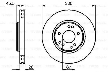 Тормозной диск BOSCH 0986478526