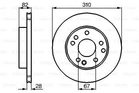 Тормозной диск BOSCH 0986478528 (фото 1)