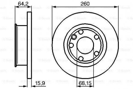 Тормозной диск BOSCH 0986478547