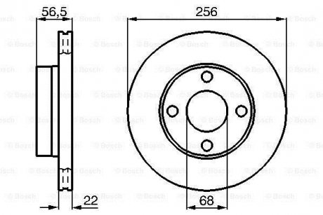 Тормозной диск 0 986 478 550 BOSCH 0986478550 (фото 1)