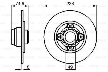 Тормозной диск BOSCH 0986478557 (фото 1)