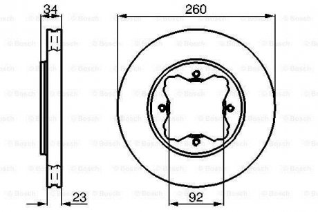 Диск тормозной BOSCH 0986478568