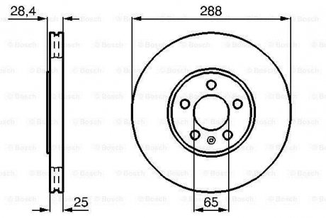 Тормозной диск BOSCH 0986478619 (фото 1)