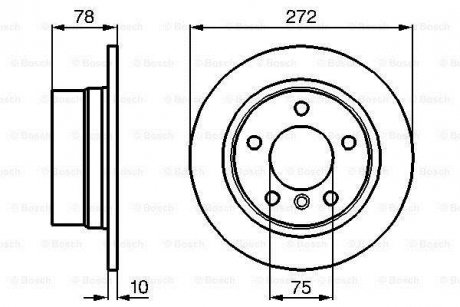 Тормозной диск 0 986 478 641 BOSCH 0986478641