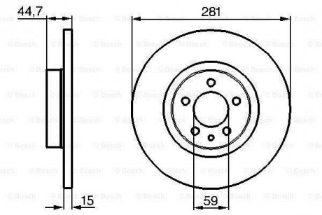 Тормозной диск BOSCH 0986478668 (фото 1)