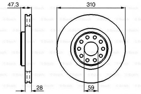 Тормозной диск BOSCH 0986478669 (фото 1)