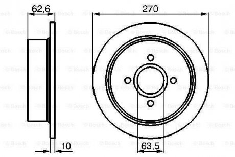 Диск гальмівний BOSCH 0986478672 (фото 1)