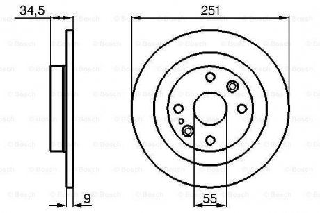 Тормозной диск BOSCH 0986478701 (фото 1)