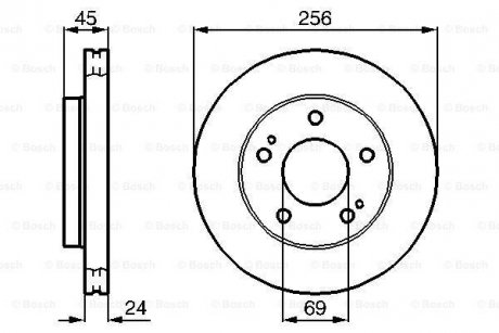 Тормозной диск BOSCH 0986478708