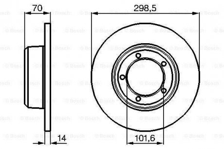 Тормозной диск BOSCH 0986478827 (фото 1)