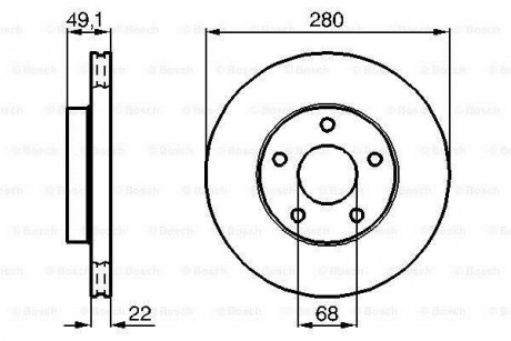 Тормозной диск BOSCH 0986478833