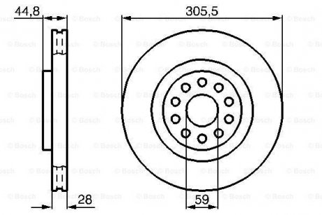 Тормозной диск BOSCH 0986478963