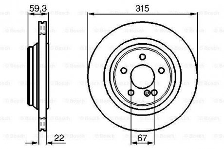 Тормозной диск BOSCH 0986478966 (фото 1)