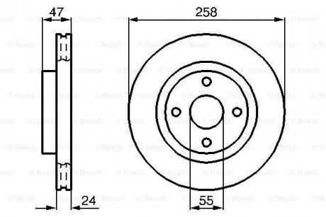 Тормозной диск 0 986 478 989 BOSCH 0986478989