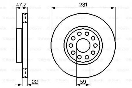 Тормозной диск BOSCH 0986478993 (фото 1)