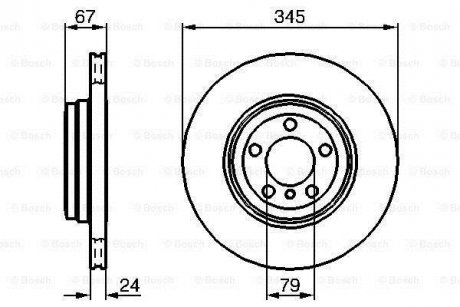 Тормозной диск BOSCH 0986479005 (фото 1)