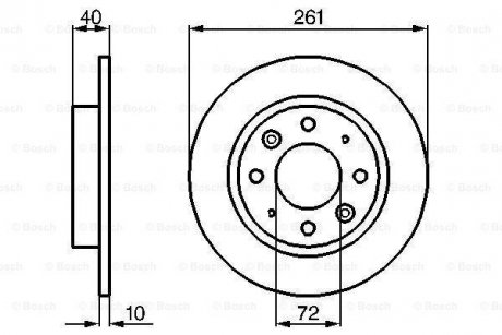 Тормозной диск BOSCH 0986479018 (фото 1)