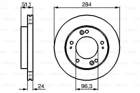 Тормозной диск BOSCH 0986479020 (фото 1)