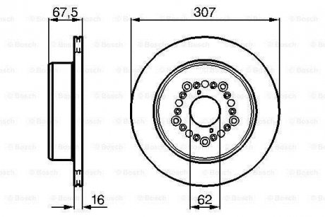 Диск тормозной BOSCH 0986479023 (фото 1)