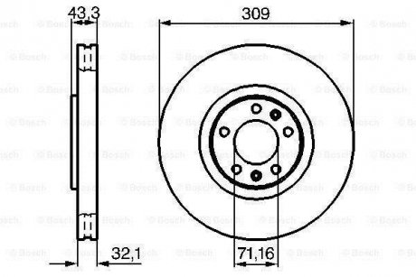 Тормозной диск BOSCH 0986479027 (фото 1)