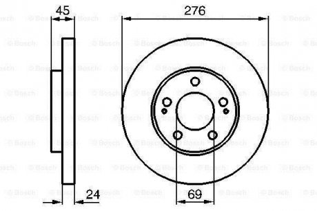 Тормозной диск BOSCH 0986479035 (фото 1)