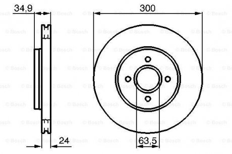 Тормозной диск 0 986 479 048 BOSCH 0986479048