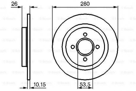 Тормозной диск BOSCH 0986479049 (фото 1)