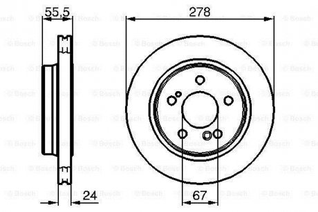 Тормозной диск BOSCH 0986479133 (фото 1)