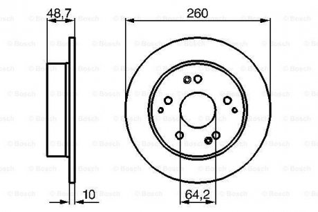 Диск тормозной BOSCH 0986479225