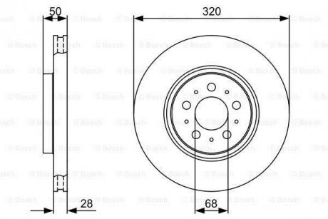 Диск тормозной BOSCH 0986479321