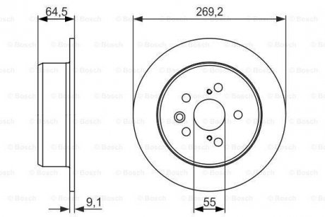 Диск тормозной BOSCH 0986479336