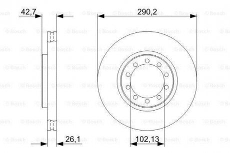 Тормозной диск BOSCH 0986479342 (фото 1)