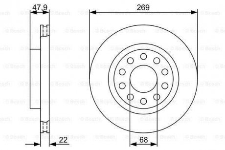 Тормозной диск BOSCH 0986479366 (фото 1)