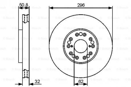 Тормозной диск BOSCH 0986479429 (фото 1)